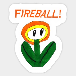 Fireball Video Game Design Sticker